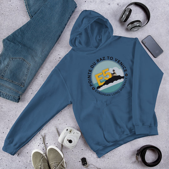 E5 - Pointe du Raz to Venice - European Long distance Trail Unisex Hoodie