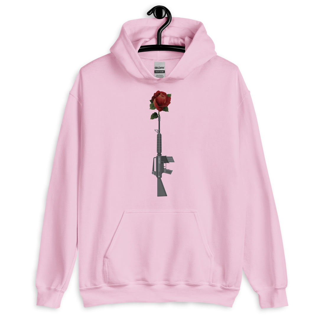 Make Peace not War - Gun with Rose Unisex Hoodie