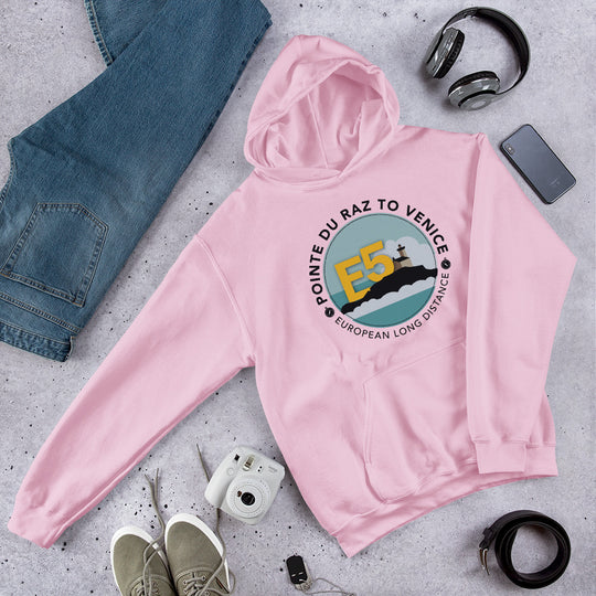 E5 - Pointe du Raz to Venice - European Long distance Trail Unisex Hoodie