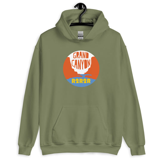 Rim to Rim to Rim Trail, Grand Canyon Unisex Hoodie / R2R2R Hiker Gift