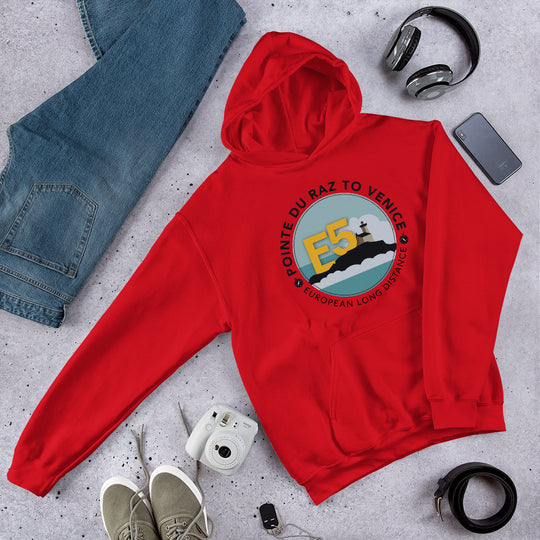 E5 - Pointe du Raz to Venice - European Long distance Trail Unisex Hoodie