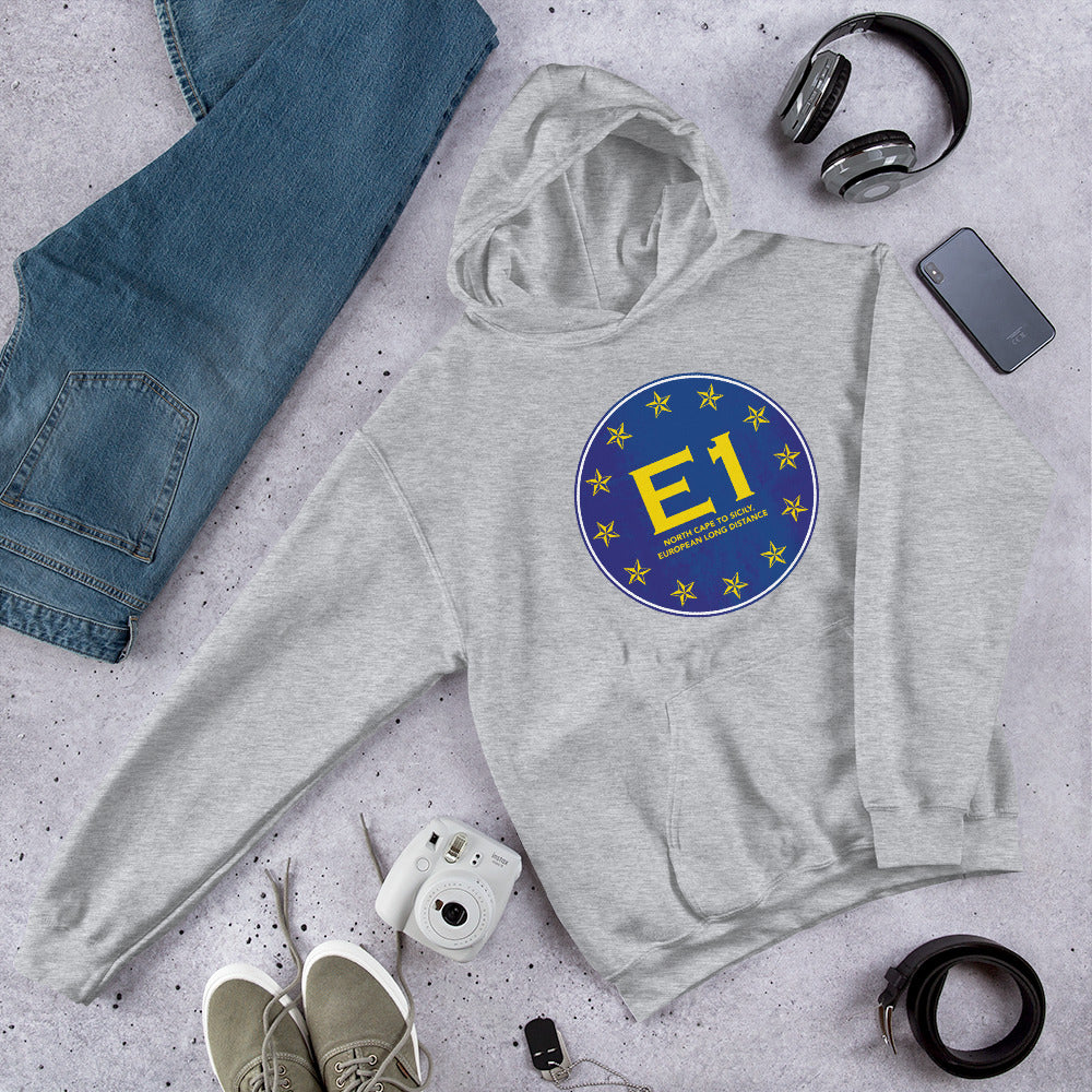 E1 North Cape to Sicily - European long distance Path Unisex Hoodie