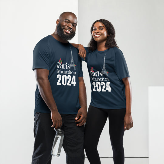 Paris Marathon 2024 Unisex sports T-Shirt - Runner gift