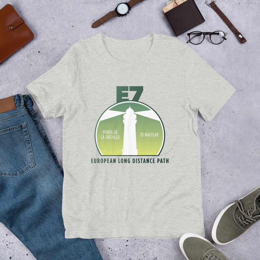 E7 - Punta de la orchilla to Nagylak - European Long distance Trail Unisex t-shirt