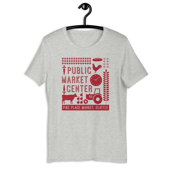 Pike Place Market - Seattle Unisex t-shirt - Backside Text