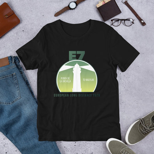 E7 - Punta de la orchilla to Nagylak - European Long distance Trail Unisex t-shirt