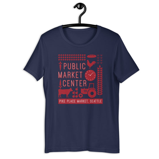 Pike Place Market - Seattle Unisex t-shirt - Backside Text