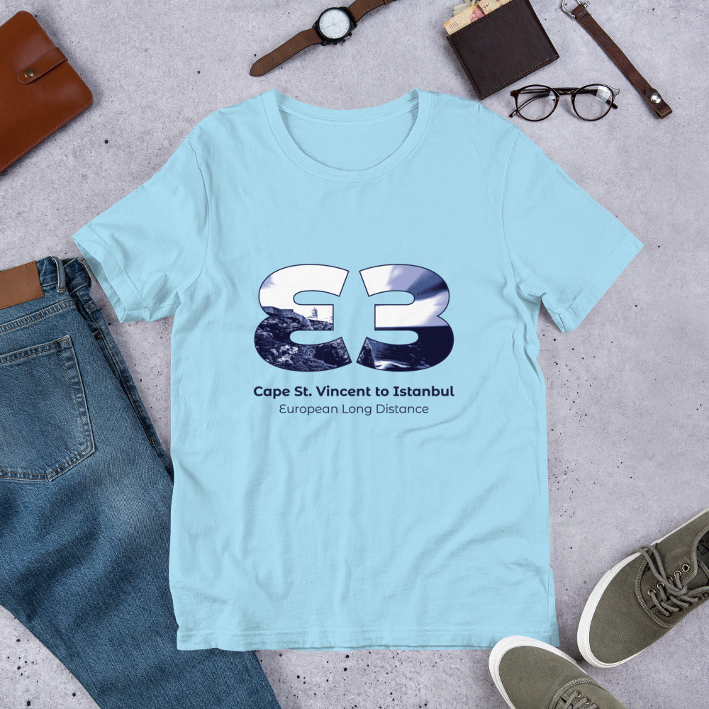 E3 Cape St. Vincent to Istanbul - European Long distance Path Unisex t-shirt