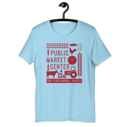 Pike Place Market - Seattle Unisex t-shirt - Backside Text