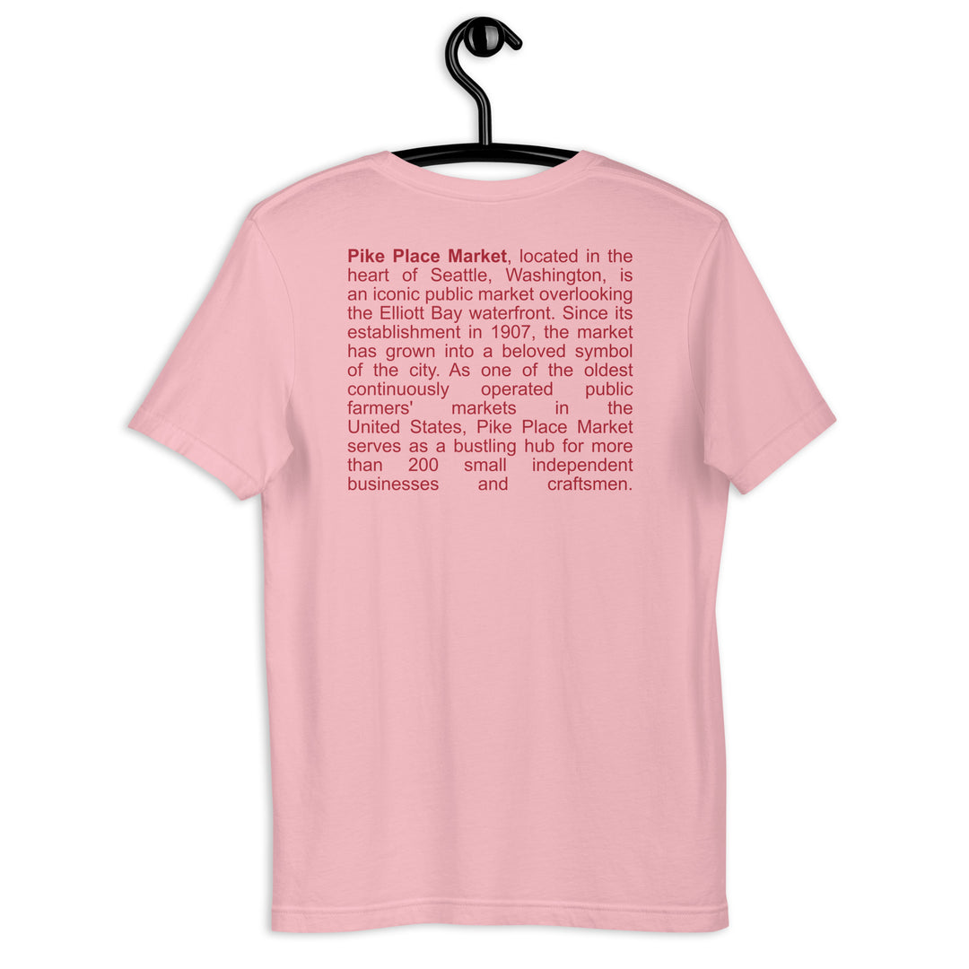 Pike Place Market - Seattle Unisex t-shirt - Backside Text