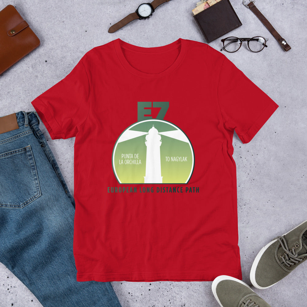 E7 - Punta de la orchilla to Nagylak - European Long distance Trail Unisex t-shirt