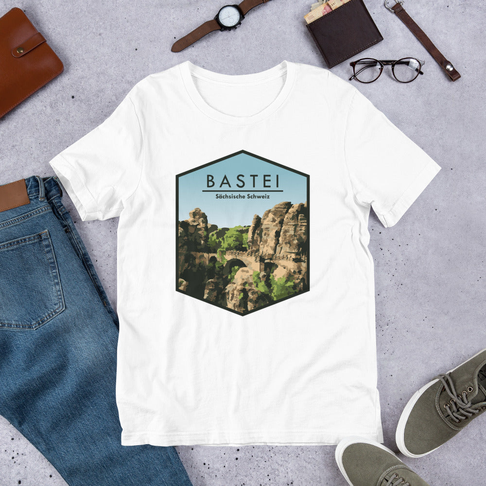 Bastei bridge - Saxon Switzerland, Germany Unisex t-shirt