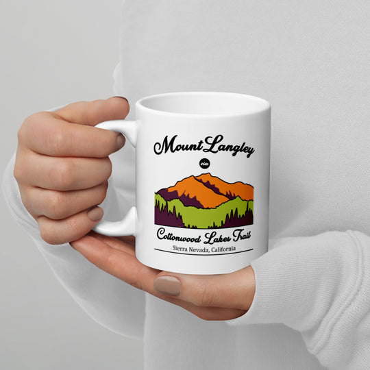 Mount Langley via Cottonwood Lakes Trail - Sierra Nevada, California White glossy mug