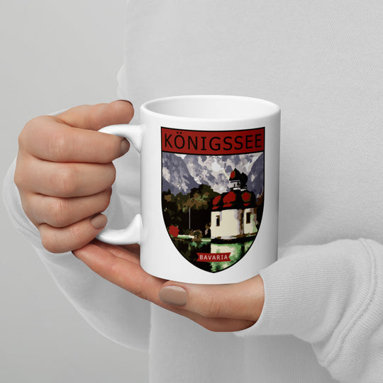 Schönau am Königssee - Berchtesgaden Bavaria, Germany White glossy mug