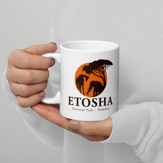 Etosha National Park - Namibia vWhite glossy mug