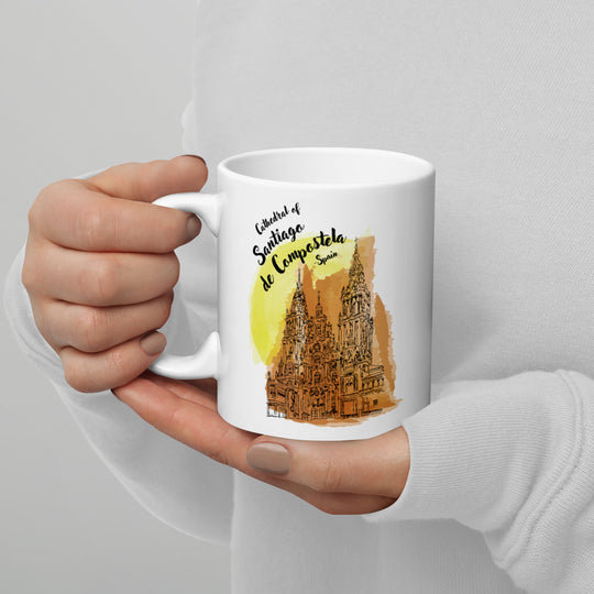 Cathedral of Santiago de Compostela - Spain White glossy mug