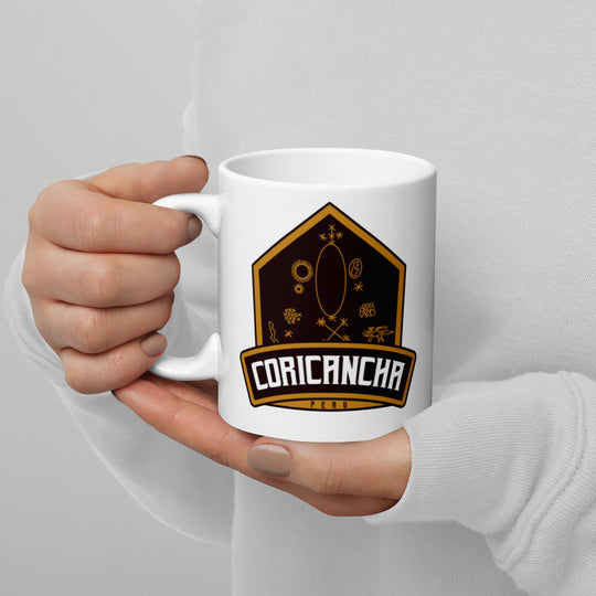 Coricancha – Peru White glossy mug