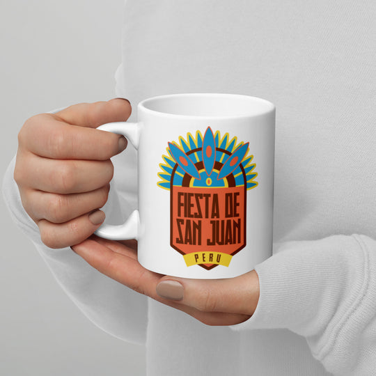 Fiesta de San Juan - Peru White glossy mug