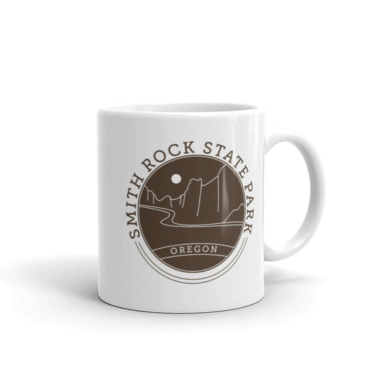 Smith Rock State Park - Oregon White glossy mug