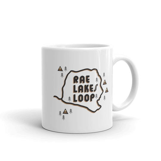 Rae Lake Loop Hike - Sequoia and Kings Canyon White glossy mug