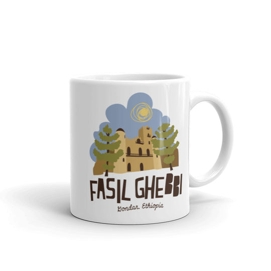 Fasil Ghebbi - Gondar, Ethiopia White glossy mug