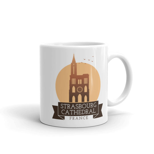 Strasbourg Cathedral - France White glossy mug