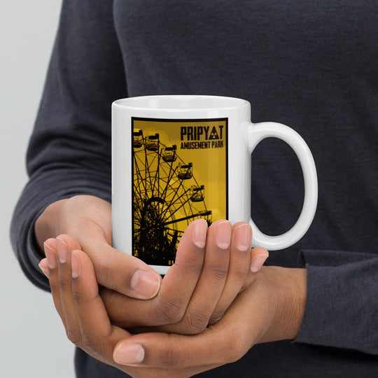 Pripyat Amusement Park - Ukraine White glossy mug