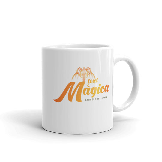 Font Magica - Barcelona, Spain White glossy mug