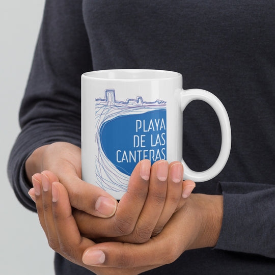 Playa de las Canteras - Gran Canaria, Spain White glossy mug