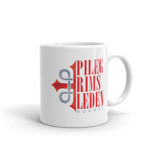 Pilegrimsleden - Norway White glossy mug