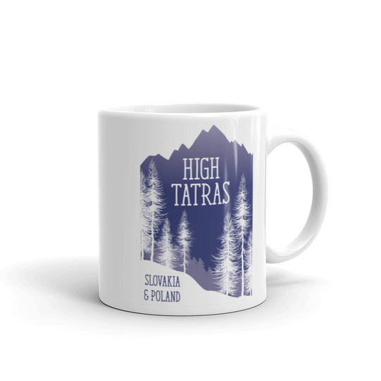 High Tatras - Slovakia, Poland White glossy mug