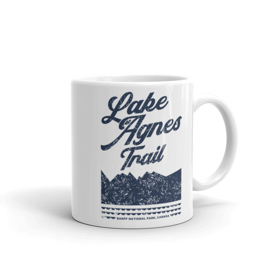 Lake Agnes Trail - Banff National Park, Canada White glossy mug