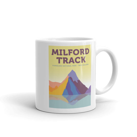 Milford Track - Fiordland National Park, New Zealand White glossy mug