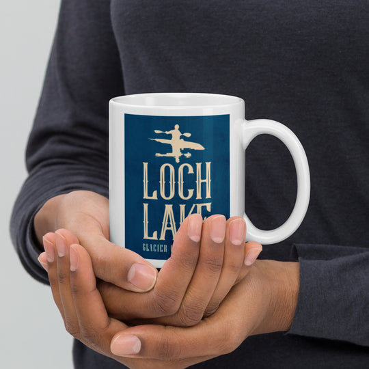 Loch Lake - Glacier Gorge Trail White glossy mug