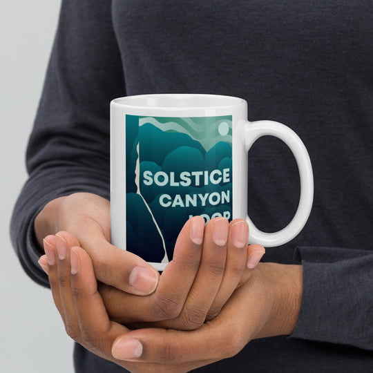 Solstice Canyon Loop - Malibu White glossy mug