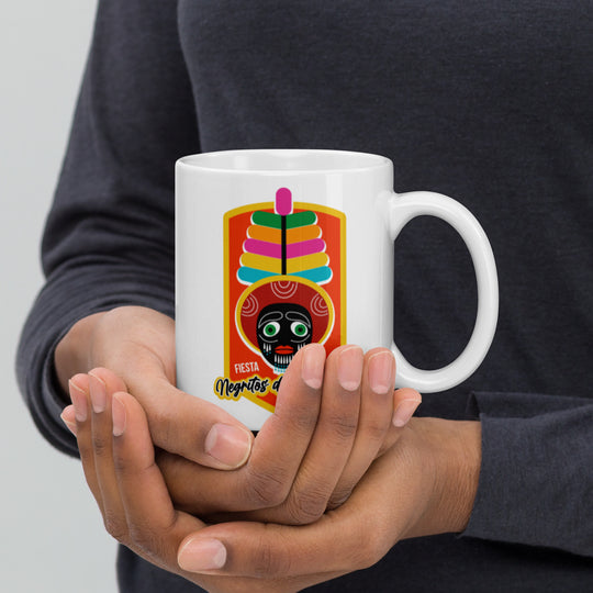 Fiesta de los Negritos de Huanuco - Peru White glossy mug