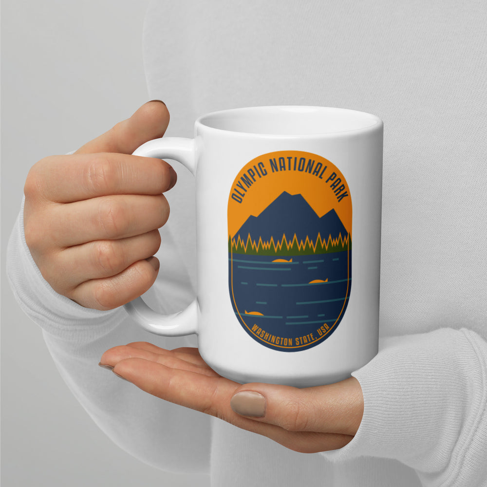 Olympic National Park - Washington State, USA White glossy mug