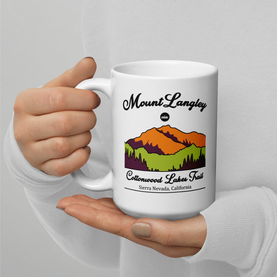 Mount Langley via Cottonwood Lakes Trail - Sierra Nevada, California White glossy mug