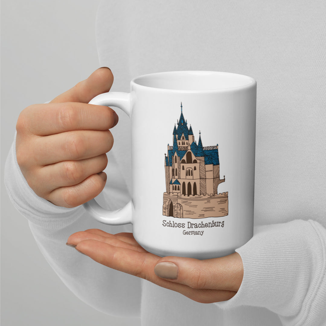 Schloss Drachenburg - Germany White glossy mug