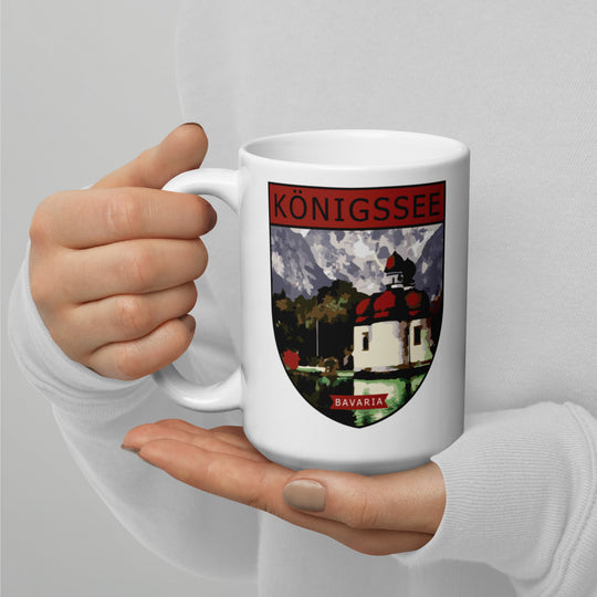 Schönau am Königssee - Berchtesgaden Bavaria, Germany White glossy mug