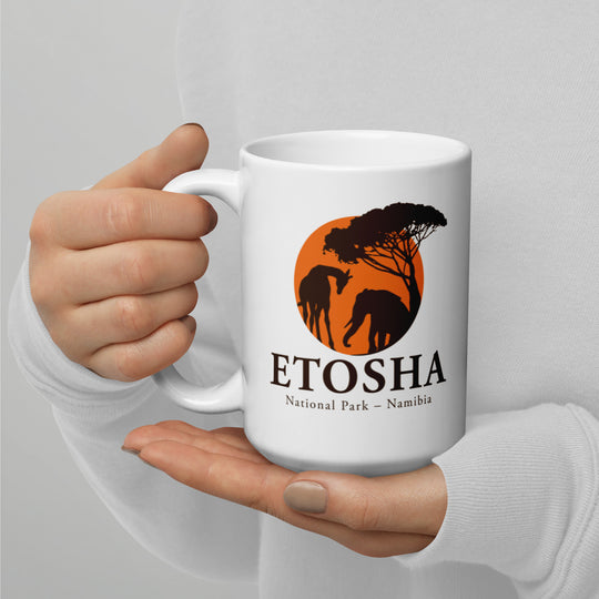 Etosha National Park - Namibia vWhite glossy mug