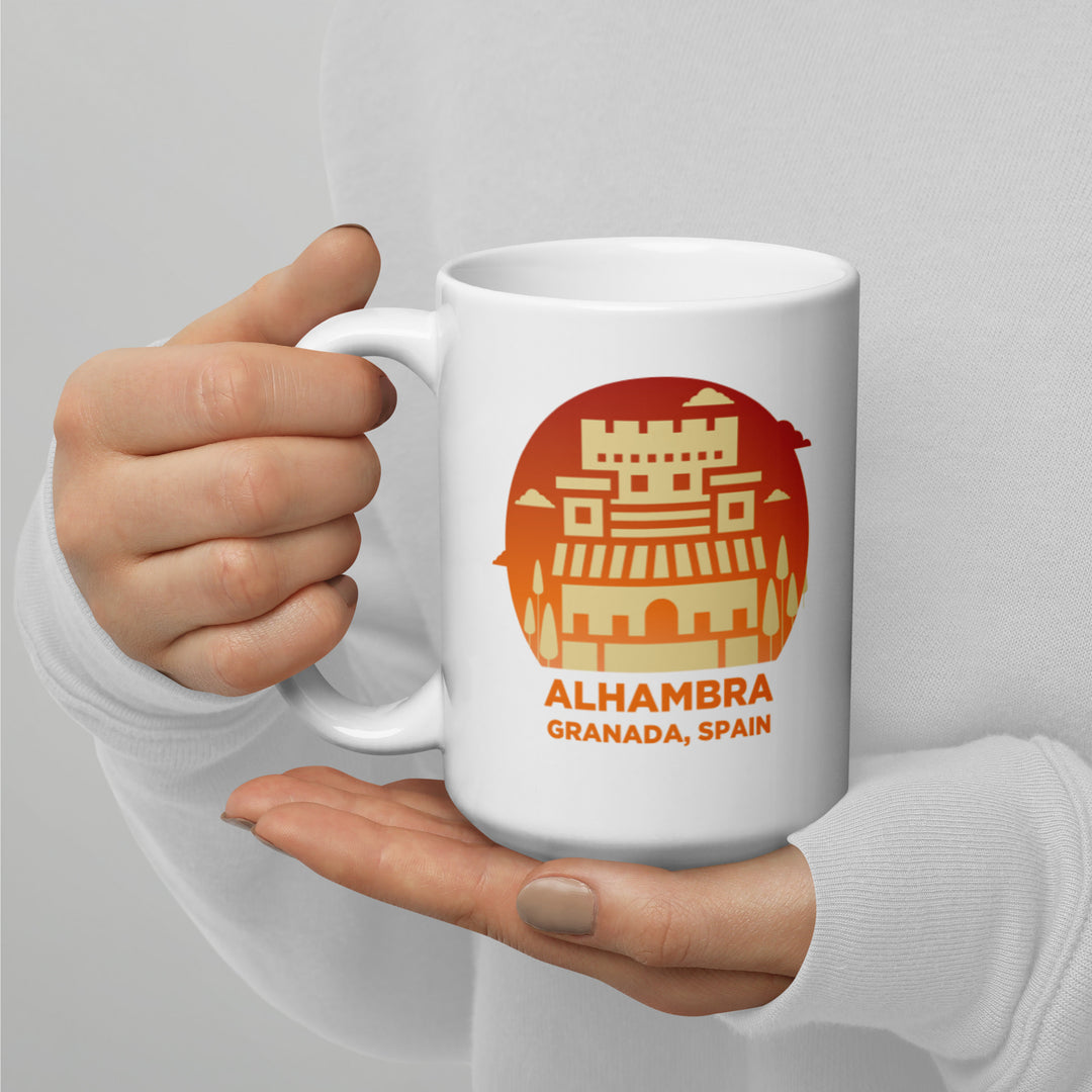 Alhambra - Granada, Spain White glossy mug