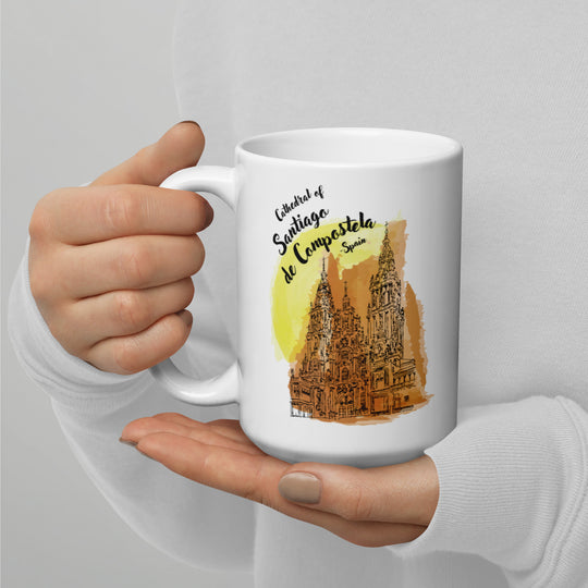 Cathedral of Santiago de Compostela - Spain White glossy mug