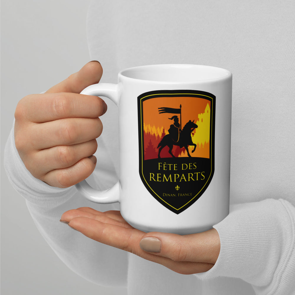 Fete des Remparts - Dinan, France White glossy mug