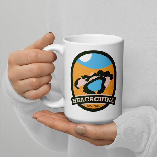 Huacachina – Ica, Peru White glossy mug