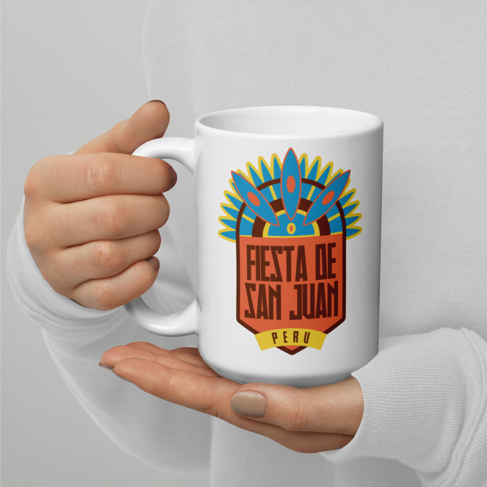 Fiesta de San Juan - Peru White glossy mug