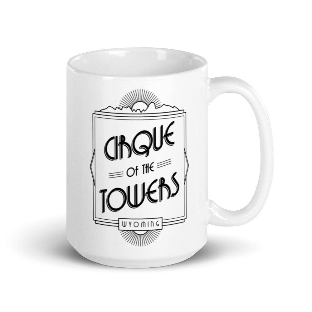 Cirque of the Towers - Wyoming White glossy mug