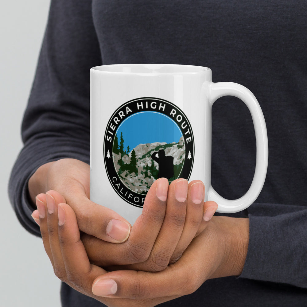 Sierra High Route - California, USA White glossy mug