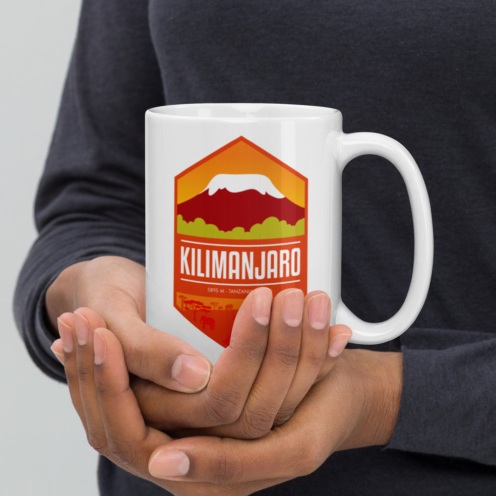 Mount Kilimanjaro - Tanzania Africa White glossy mug