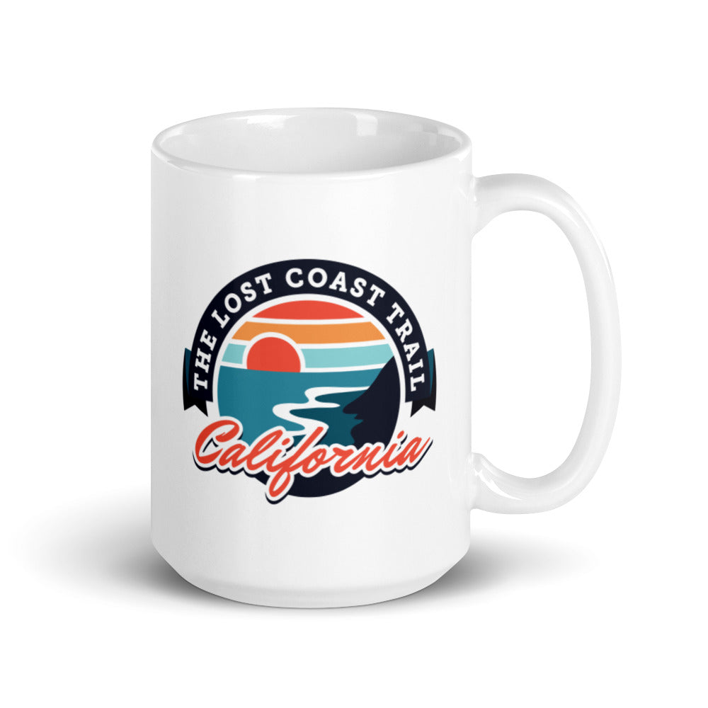 The Lost Coast Trail - California, USA White glossy mug